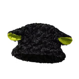 Maxbell Sheep Ears Hat Unique Winter Hat Handmade Furry for Female Teen Girls Ladies Black