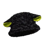 Maxbell Sheep Ears Hat Unique Winter Hat Handmade Furry for Female Teen Girls Ladies Black