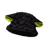 Maxbell Sheep Ears Hat Unique Winter Hat Handmade Furry for Female Teen Girls Ladies Black