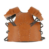 Maxbell PU Costume Cosplay Decors Men Women Gothic Steampunk Knight Body Armors Brown