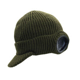 Maxbell Men's Knit Newsboy Hat Goggles Beanie Warm Cap Windproof Unisex Adults Green