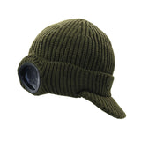 Maxbell Men's Knit Newsboy Hat Goggles Beanie Warm Cap Windproof Unisex Adults Green