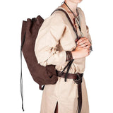 Maxbell Large Medieval Backpack Rucksack Carry On Daypack for Hiking Travel Outdoor coffee