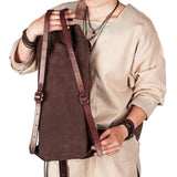 Maxbell Large Medieval Backpack Rucksack Carry On Daypack for Hiking Travel Outdoor coffee