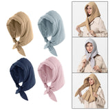 Maxbell Women Headscarf Triangle Shawl Windproof Light and Warm Down Hat Khaki