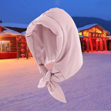 Maxbell Women Headscarf Triangle Shawl Windproof Light and Warm Down Hat Pink