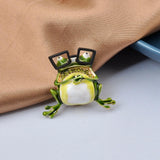 Maxbell Cartoon Frog Brooch Creative Alloy Fashion Tie Pins for Coat Party Men Women