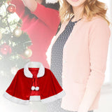 Maxbell Red Velvet Cape Dress up Christmas Costume Cloak for Carnival Xmas Supplies Adult
