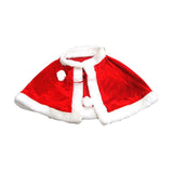 Maxbell Red Velvet Cape Dress up Christmas Costume Cloak for Carnival Xmas Supplies Kid