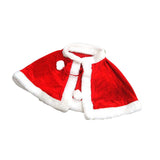 Maxbell Red Velvet Cape Dress up Christmas Costume Cloak for Carnival Xmas Supplies Kid