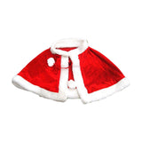 Maxbell Red Velvet Cape Dress up Christmas Costume Cloak for Carnival Xmas Supplies Kid