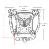 Maxbell Steampunk Waist Bag PU Leather Thigh Hip Belt Packs for Backpacking Travel