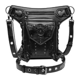 Maxbell Steampunk Waist Bag PU Leather Thigh Hip Belt Packs for Backpacking Travel