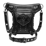 Maxbell Steampunk Waist Bag PU Leather Thigh Hip Belt Packs for Backpacking Travel