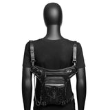 Maxbell Steampunk Waist Bag PU Leather Thigh Hip Belt Packs for Backpacking Travel