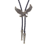 Maxbell Alloy Bolo Tie Eagle Pendant Necktie Jewelry Retro Style Adjustable Necklace Bronze