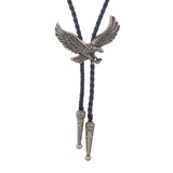 Maxbell Alloy Bolo Tie Eagle Pendant Necktie Jewelry Retro Style Adjustable Necklace Bronze