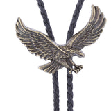 Maxbell Alloy Bolo Tie Eagle Pendant Necktie Jewelry Retro Style Adjustable Necklace Bronze