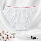 Maxbell 5x Women Disposable Underwear Panties Handy White for Travel Lady Girls XXL