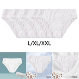 Maxbell 5 Pieces Women Disposable Underwear Panties Soft Breathable for Spa L