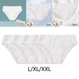 Maxbell 5 Pieces Women Disposable Underwear Panties Soft Breathable for Spa L