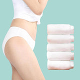 Maxbell 5 Pieces Women Disposable Underwear Panties Soft Breathable for Spa L