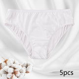 Maxbell 5 Pieces Women Disposable Underwear Panties Soft Breathable for Spa L