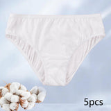 Maxbell 5 Pieces Women Disposable Underwear Panties Soft Breathable for Spa XL