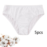 Maxbell 5 Pieces Women Disposable Underwear Panties Soft Breathable for Spa XXL
