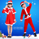 Maxbell Child Christmas Santa Costume Child Santa Suit for Xmas Party Cosplay Girl 110cm