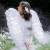 Maxbell Feather Angel Wing Dress up Kids Adult Costume Accessory for Halloween Decor