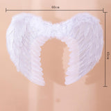 Maxbell Feather Angel Wing Dress up Kids Adult Costume Accessory for Halloween Decor
