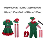 Maxbell Elf Christmas Costume Clothes Photo Props Cosplay for Party Halloween Xmas Men 100cm
