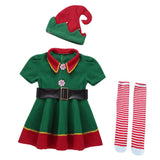 Maxbell Elf Christmas Costume Clothes Photo Props Cosplay for Party Halloween Xmas Women 100cm