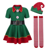 Maxbell Elf Christmas Costume Clothes Photo Props Cosplay for Party Halloween Xmas Women 140cm