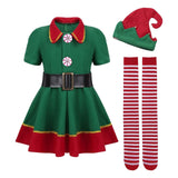 Maxbell Elf Christmas Costume Clothes Photo Props Cosplay for Party Halloween Xmas Women 170cm