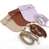 Maxbell DIY PU Bag Knitting Shoulder Strap Shoulder Bag Cover for Backpack Women Khaki