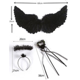 Maxbell Angel Wing Cosplay Costume Accessory Decoration for Halloween Dance Show 60cmx35cm