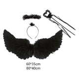 Maxbell Angel Wing Cosplay Costume Accessory Decoration for Halloween Dance Show 60cmx35cm