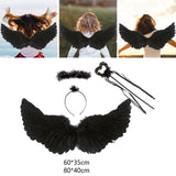 Maxbell Angel Wing Cosplay Costume Accessory Decoration for Halloween Dance Show 60cmx35cm