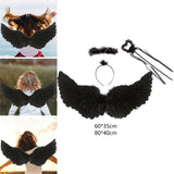 Maxbell Angel Wing Cosplay Costume Accessory Decoration for Halloween Dance Show 60cmx35cm