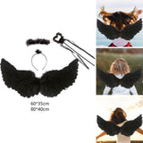 Maxbell Angel Wing Cosplay Costume Accessory Decoration for Halloween Dance Show 60cmx35cm