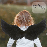 Maxbell Angel Wing Cosplay Costume Accessory Decoration for Halloween Dance Show 60cmx35cm