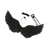Maxbell Angel Wing Cosplay Costume Accessory Decoration for Halloween Dance Show 80cmx40cm