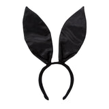 Maxbell Black Bunny Ears Headband for Women Girls for Cosplay Halloween Accessory