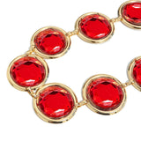 Maxbell Ladies' Belt Waist Chain Red Acrylic Stone Halloween Cosplay Adjustable