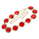 Maxbell Ladies' Belt Waist Chain Red Acrylic Stone Halloween Cosplay Adjustable