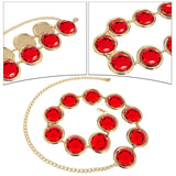 Maxbell Ladies' Belt Waist Chain Red Acrylic Stone Halloween Cosplay Adjustable