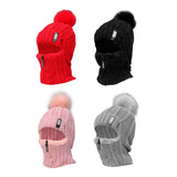 Maxbell Women Winter Hat Scarf beanie Caps Girls Headwear Knitted for Skiing Hiking Red