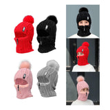 Maxbell Women Winter Hat Scarf beanie Caps Girls Headwear Knitted for Skiing Hiking Red